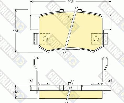 Girling 6131919 - Тормозные колодки, дисковые, комплект autospares.lv