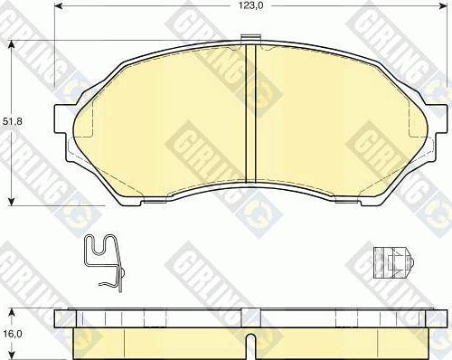 Girling 6131939 - Тормозные колодки, дисковые, комплект autospares.lv