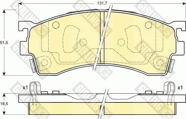 Girling 6131929 - Тормозные колодки, дисковые, комплект autospares.lv