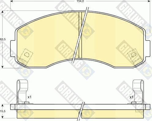 Girling 6131459 - Тормозные колодки, дисковые, комплект autospares.lv