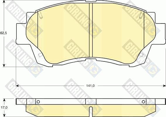 Girling 6131559 - Тормозные колодки, дисковые, комплект autospares.lv