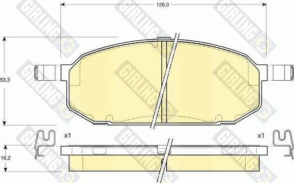 Girling 6131539 - Тормозные колодки, дисковые, комплект autospares.lv