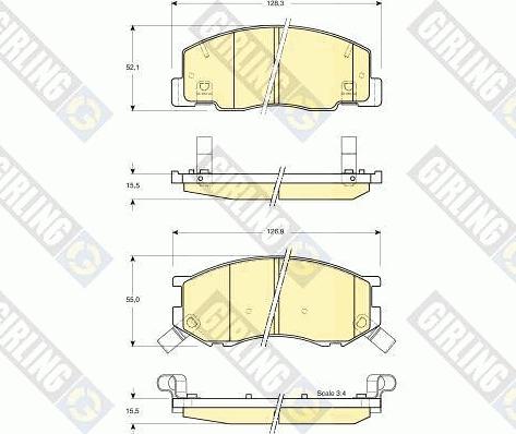 Girling 6131579 - Тормозные колодки, дисковые, комплект autospares.lv