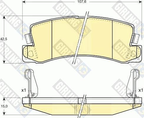 Girling 6131649 - Тормозные колодки, дисковые, комплект autospares.lv