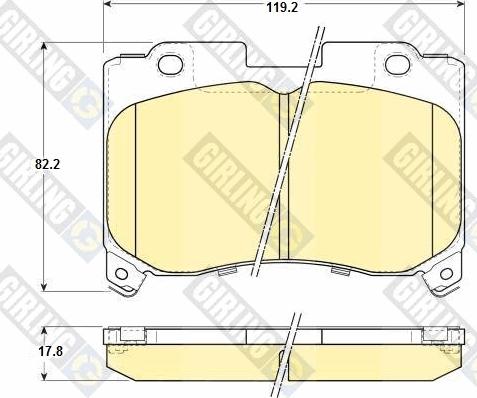 Girling 6131069 - Тормозные колодки, дисковые, комплект autospares.lv