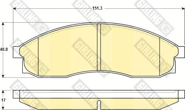 Girling 6131079 - Тормозные колодки, дисковые, комплект autospares.lv