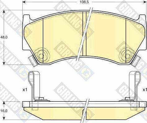 Girling 6131809 - Тормозные колодки, дисковые, комплект autospares.lv