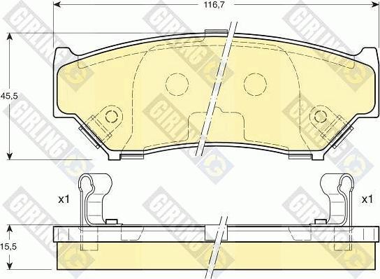 Girling 6131829 - Тормозные колодки, дисковые, комплект autospares.lv