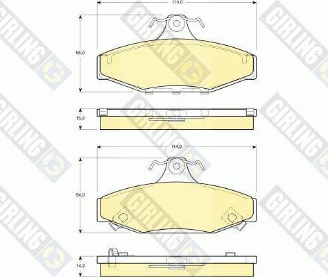 Girling 6131351 - Тормозные колодки, дисковые, комплект autospares.lv