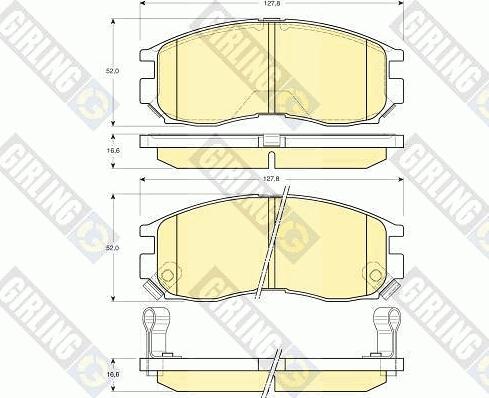 Girling 6131339 - Тормозные колодки, дисковые, комплект autospares.lv