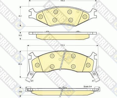 Girling 6131235 - Тормозные колодки, дисковые, комплект autospares.lv