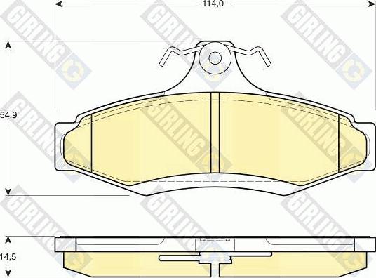 Girling 6131721 - Тормозные колодки, дисковые, комплект autospares.lv