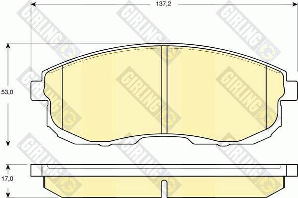 Girling 6133909 - Тормозные колодки, дисковые, комплект autospares.lv