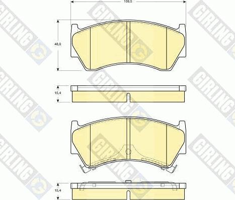 Girling 6133919 - Тормозные колодки, дисковые, комплект autospares.lv