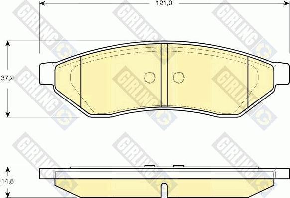 Girling 6133469 - Тормозные колодки, дисковые, комплект autospares.lv