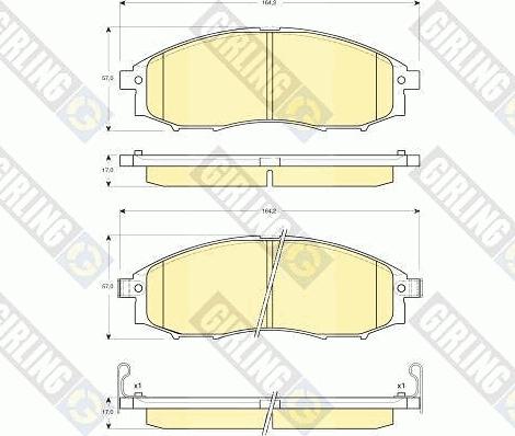 Girling 6133409 - Тормозные колодки, дисковые, комплект autospares.lv