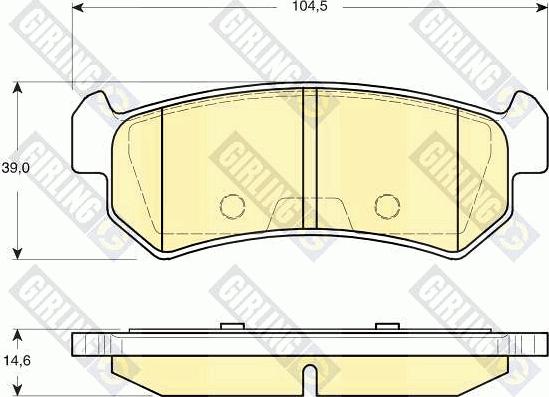 Girling 6133489 - Тормозные колодки, дисковые, комплект autospares.lv