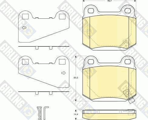 Girling 6133509 - Тормозные колодки, дисковые, комплект autospares.lv