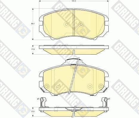 Girling 6133529 - Тормозные колодки, дисковые, комплект autospares.lv