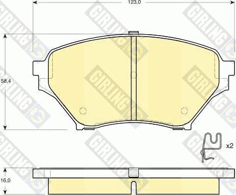 Girling 6133029 - Тормозные колодки, дисковые, комплект autospares.lv