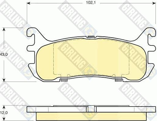 Girling 6133199 - Тормозные колодки, дисковые, комплект autospares.lv