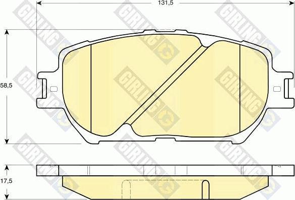 Girling 6133149 - Тормозные колодки, дисковые, комплект autospares.lv