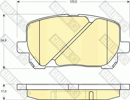 Girling 6133159 - Тормозные колодки, дисковые, комплект autospares.lv