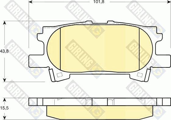 Girling 6133399 - Тормозные колодки, дисковые, комплект autospares.lv