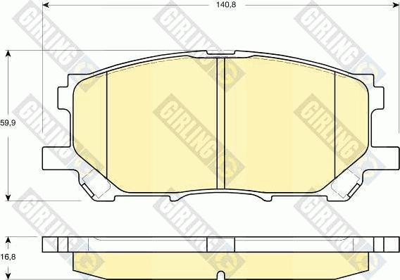 Girling 6133389 - Тормозные колодки, дисковые, комплект autospares.lv