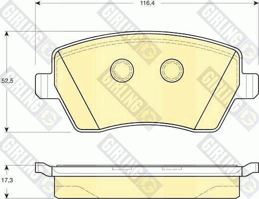 Girling 6133321 - Тормозные колодки, дисковые, комплект autospares.lv