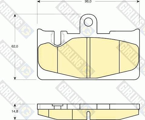 Girling 6133239 - Тормозные колодки, дисковые, комплект autospares.lv