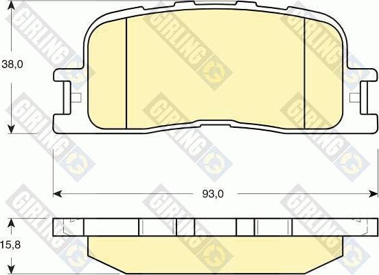 Girling 6133749 - Тормозные колодки, дисковые, комплект autospares.lv