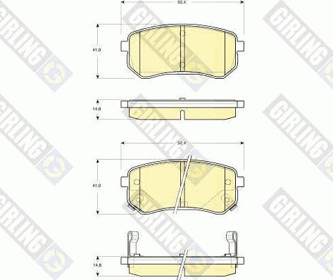 Girling 6133709 - Тормозные колодки, дисковые, комплект autospares.lv