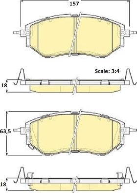 Girling 6133729 - Тормозные колодки, дисковые, комплект autospares.lv