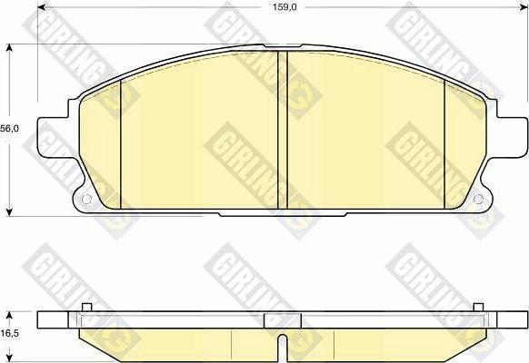 Girling 6132939 - Тормозные колодки, дисковые, комплект autospares.lv