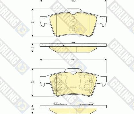 Girling 6132922 - Тормозные колодки, дисковые, комплект autospares.lv