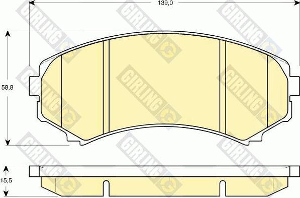 Girling 6132469 - Тормозные колодки, дисковые, комплект autospares.lv