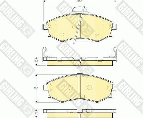 Girling 6132599 - Тормозные колодки, дисковые, комплект autospares.lv