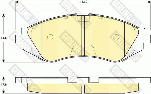 Girling 6132659 - Тормозные колодки, дисковые, комплект autospares.lv