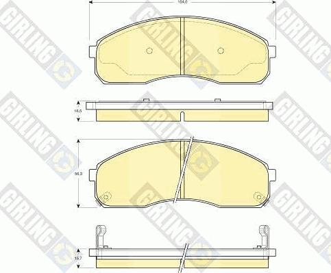 Girling 6132619 - Тормозные колодки, дисковые, комплект autospares.lv