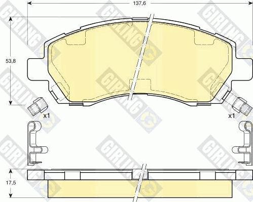 Girling 6132059 - Тормозные колодки, дисковые, комплект autospares.lv