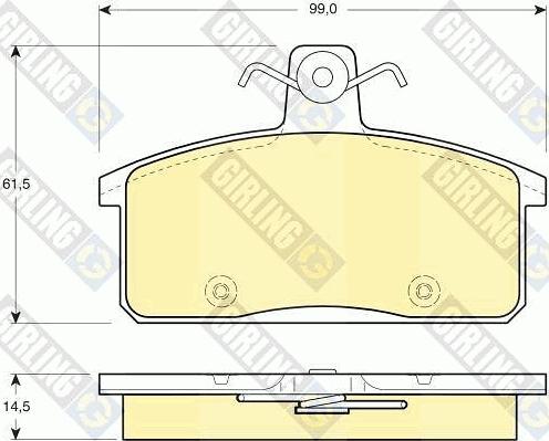 Girling 6132021 - Тормозные колодки, дисковые, комплект autospares.lv