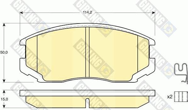 Girling 6132149 - Тормозные колодки, дисковые, комплект autospares.lv