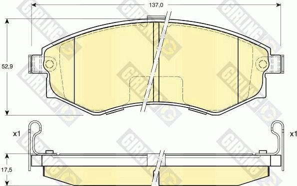 Girling 6132119 - Тормозные колодки, дисковые, комплект autospares.lv