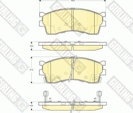 Girling 6132859 - Тормозные колодки, дисковые, комплект autospares.lv