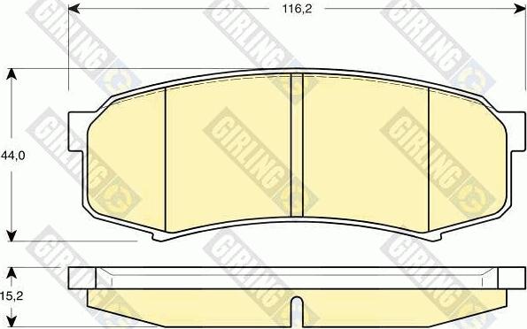 Girling 6132809 - Тормозные колодки, дисковые, комплект autospares.lv