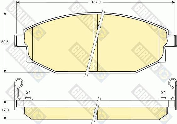 Girling 6132329 - Тормозные колодки, дисковые, комплект autospares.lv