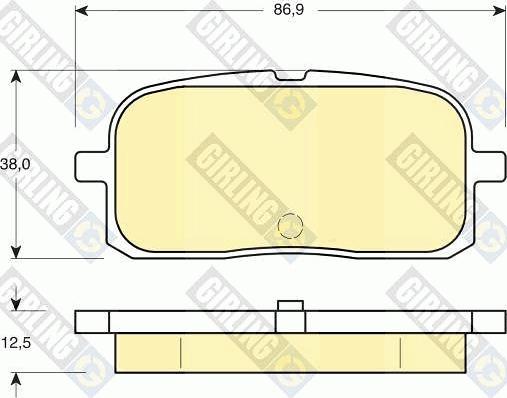 Girling 6132259 - Тормозные колодки, дисковые, комплект autospares.lv