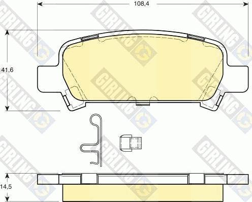 Girling 6132239 - Тормозные колодки, дисковые, комплект autospares.lv