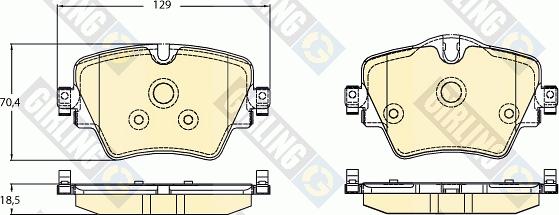 Girling 6120981 - Тормозные колодки, дисковые, комплект autospares.lv